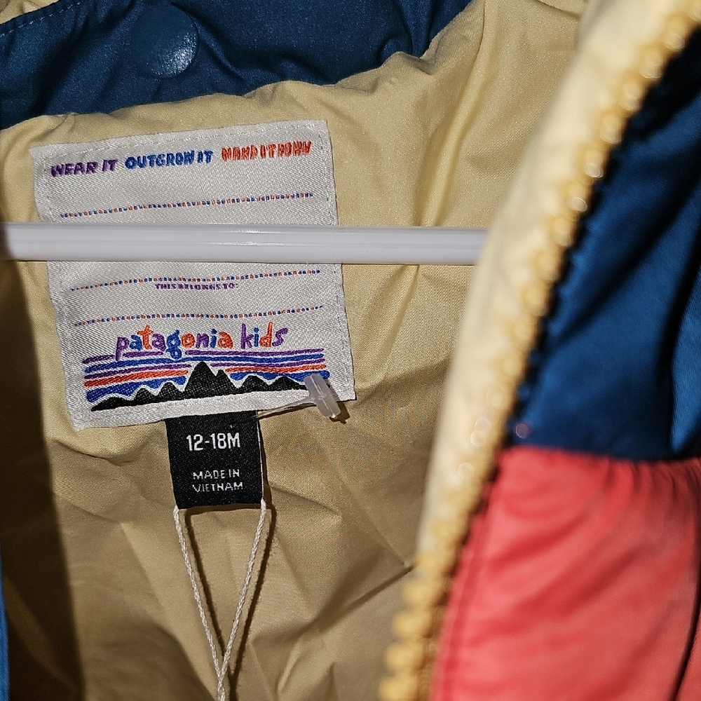 Patagonia Kids Puffer Jacket - Red and Blue - Picture 2 of 8